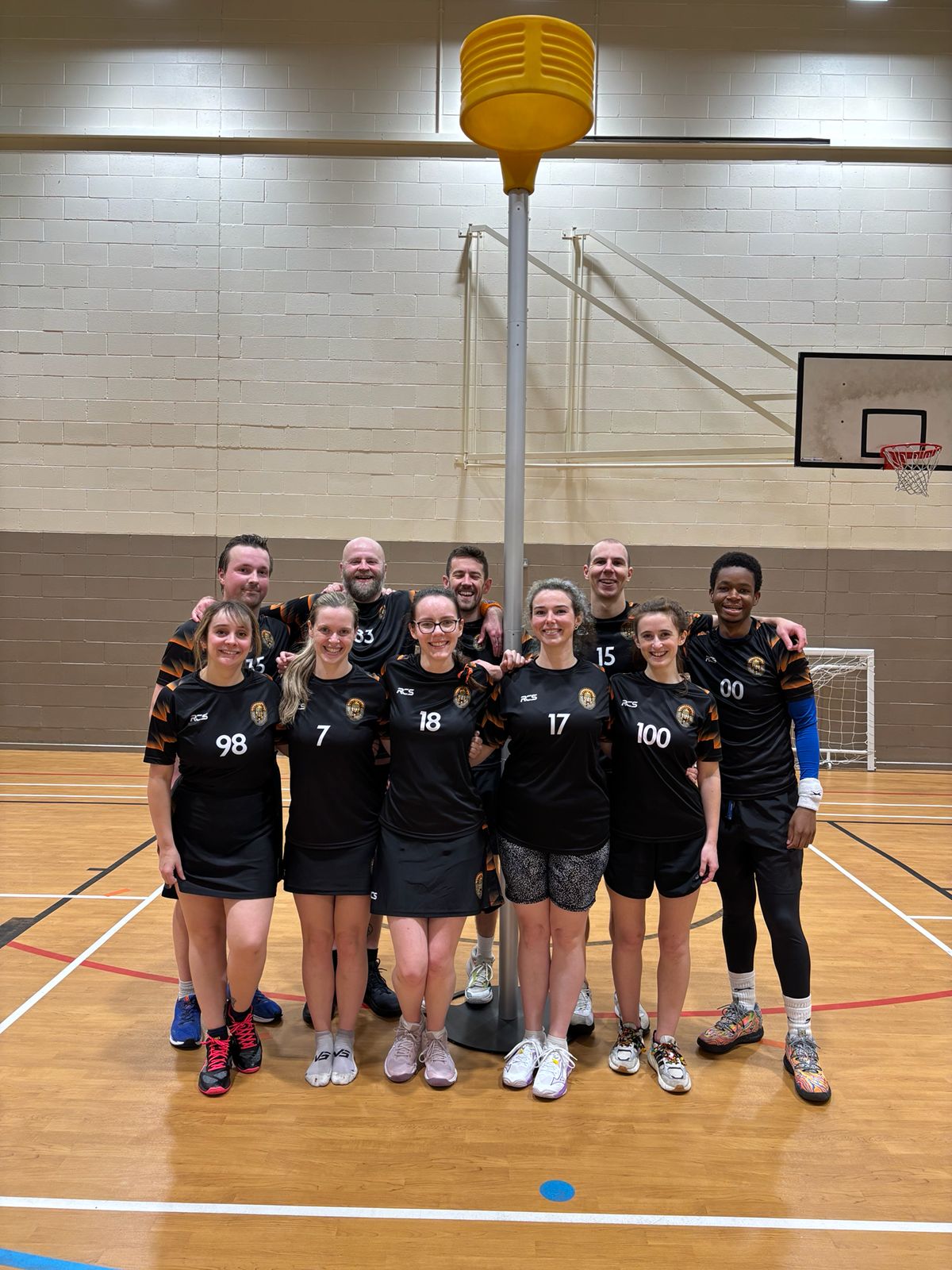 Newport Centurions Home Kit - Black striped korfball uniform